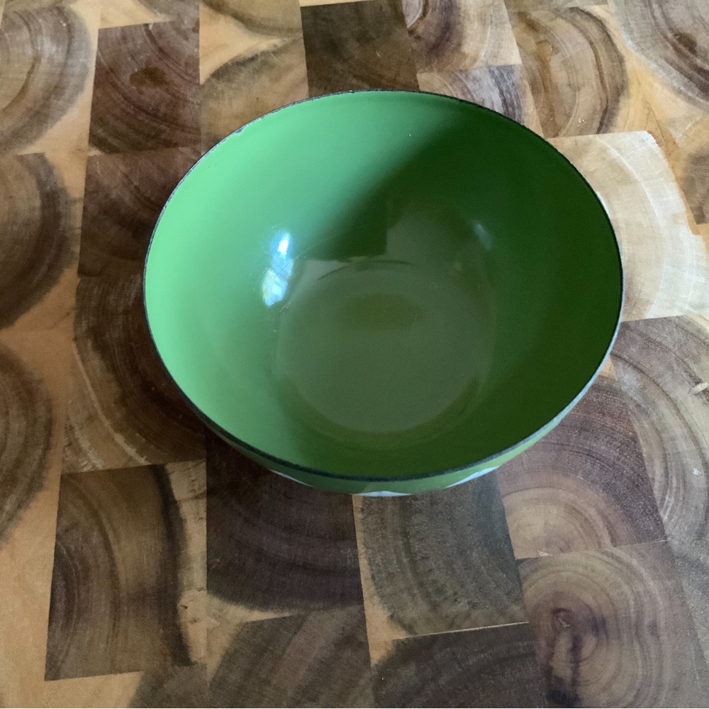 Catherine Holm 4” Lotus Green and White Small Bowl CatherineHolm Enamelware - Picture 4 of 8